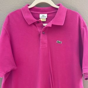 Magenta Lacoste Polo.